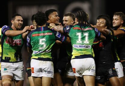 Claws out for Panthers with Raiders half a chance of upsetting premiers with Fogarty-Wighton combo firing