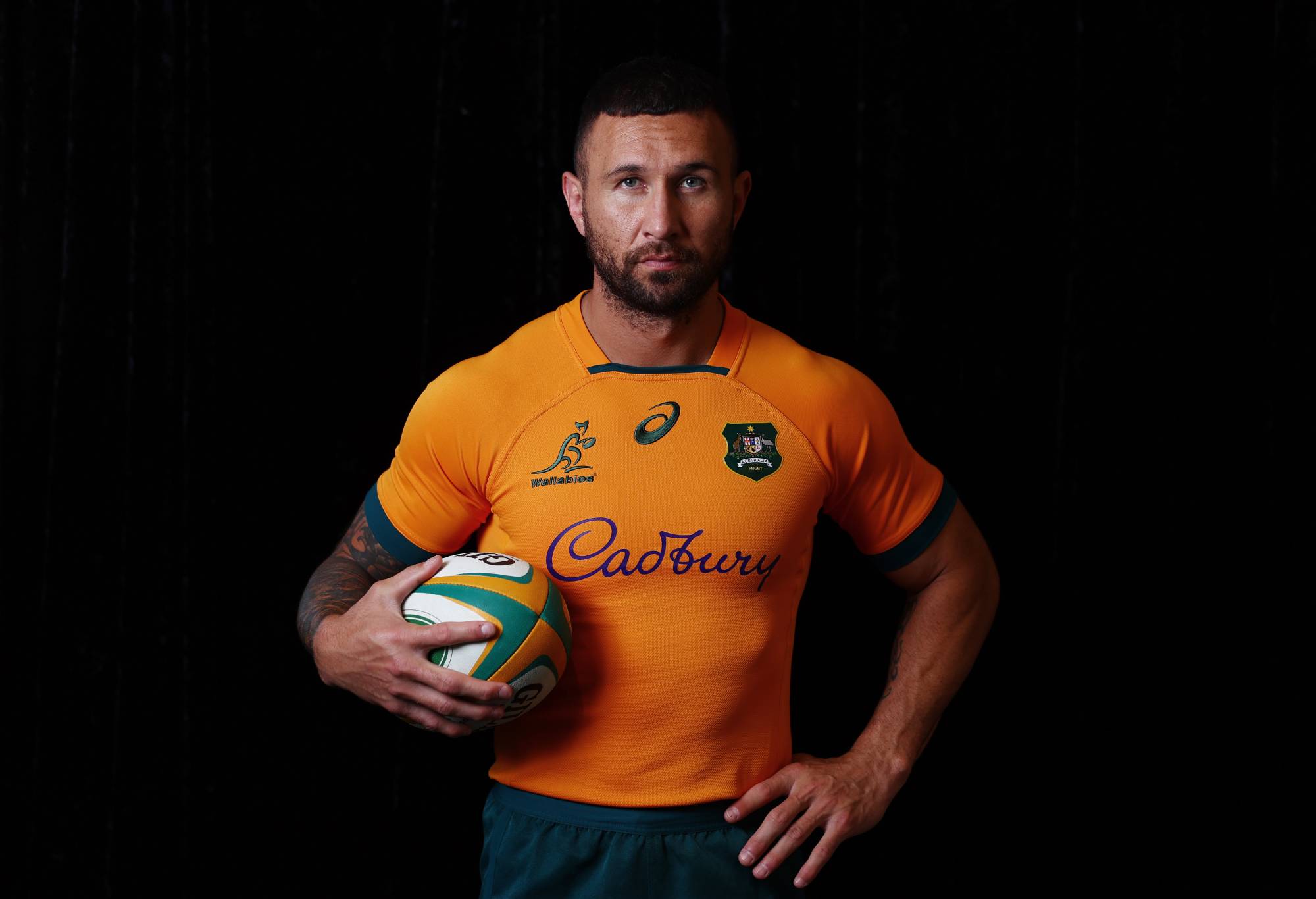 Quade Cooper poses during an Australian Wallabies training session at Royal Pines Resort on July 27, 2022 in Gold Coast, Australia. (Photo by Chris Hyde/Getty Images)