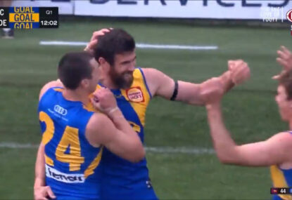 Why's he retiring? Josh Kennedy dazzles in farewell with THREE first-quarter goals