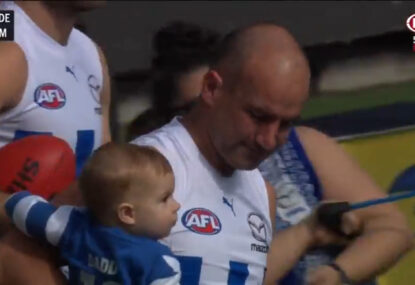 You won't find anything more wholesome than Ben Cunnington's footy return with his family