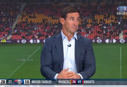 Joey Johns flat as a tack after the Knights' loss to Broncos