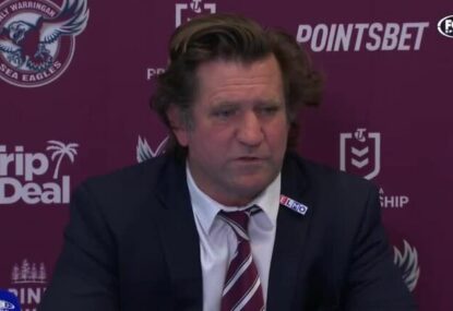 'That would be making an excuse': Manly refuses to blame Pride jersey drama for poor form