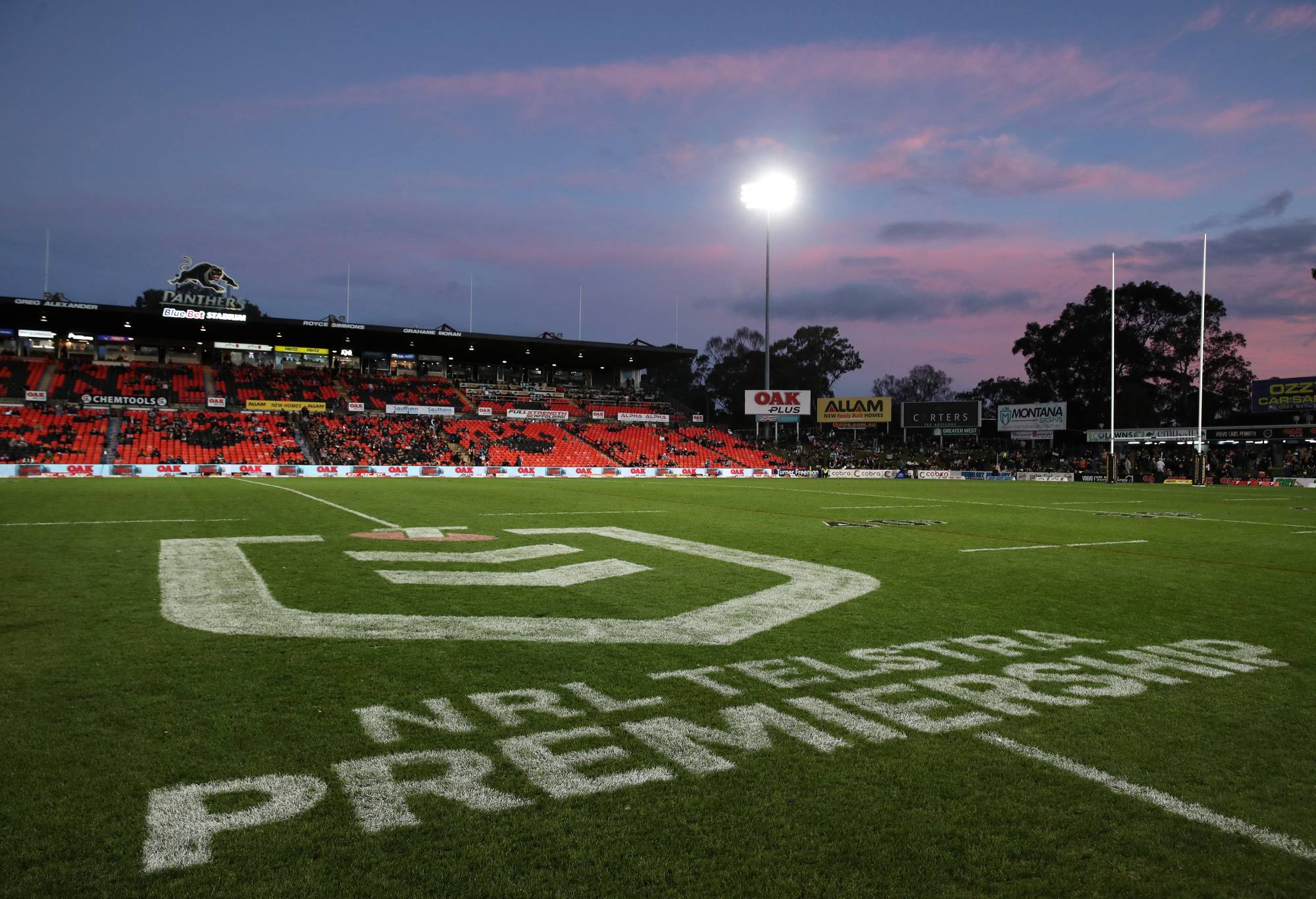 PENRITH, AUSTRALIA - APRIL 01:    A general view prior to the round four NRL match between the Penrith Panthers and the South Sydney Rabbitohs at BlueBet Stadium, on April 01, 2022, in Penrith, Australia. (Photo by Matt King/Getty Images)