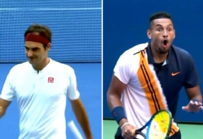 FLASHBACK: The time Roger Federer gobsmacked Nick Kyrgios with outrageous trick shot
