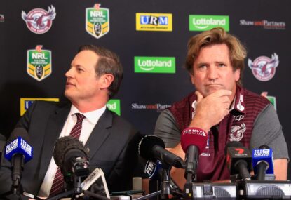‘Icon’ Hasler damned with faint praise as Manly axe him 'in best interests of club' to put Seibold in charge
