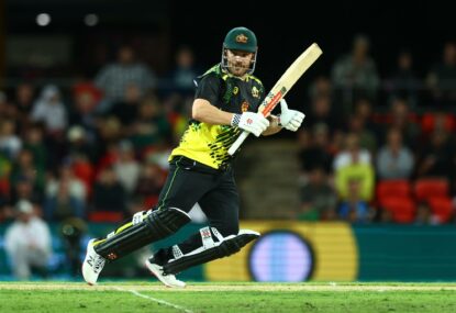 'Real confidence booster': Finch finds form in new spot as Aussies overcome batting collapse to edge out Windies