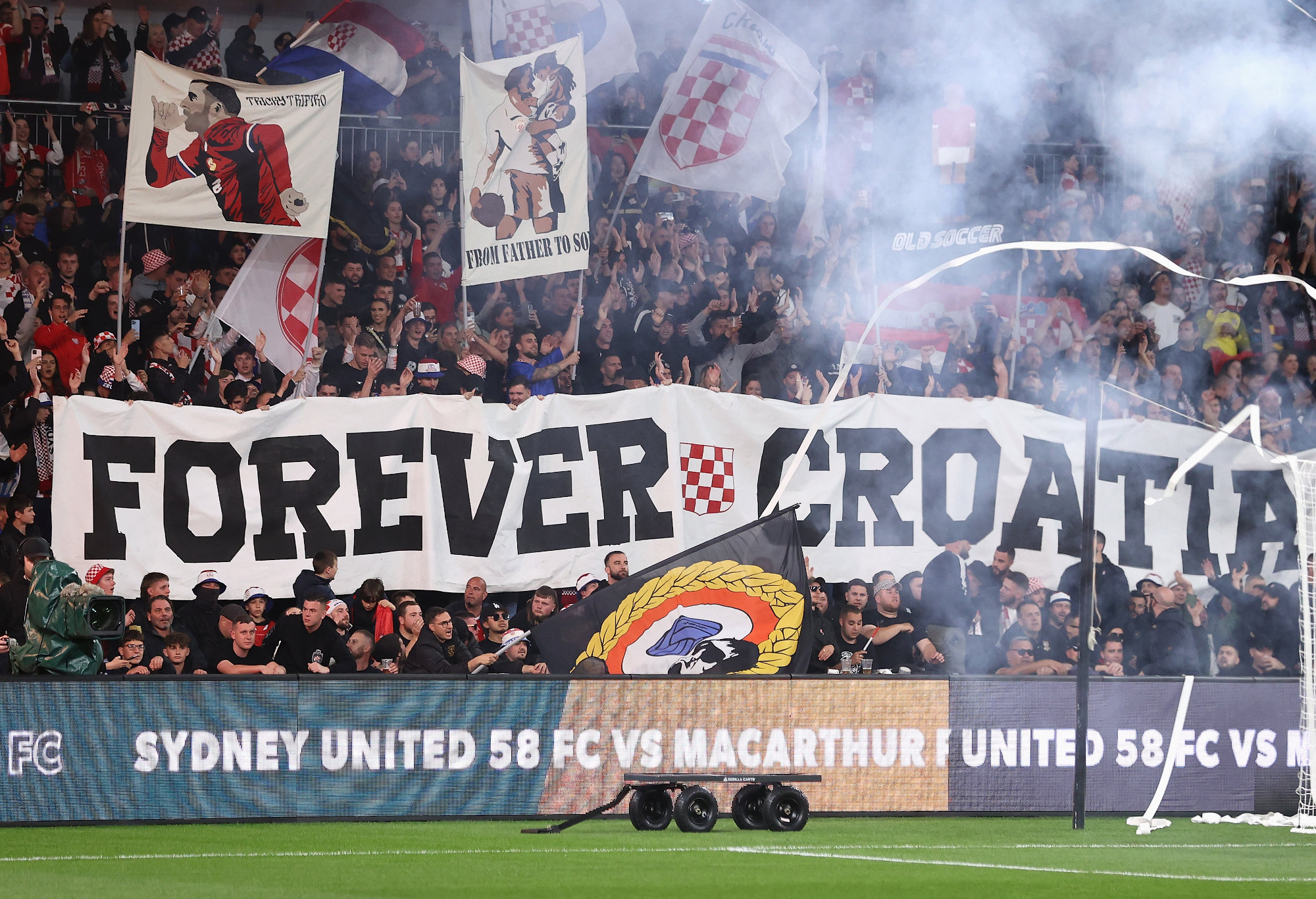 Sydney United fans during the Australia Cup Final.