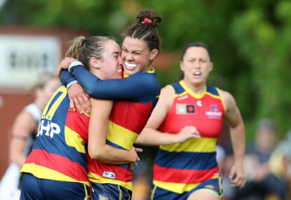 AFLW Wrap: Crows stay unbeaten with famous win over Dees, Dogs slump to sixth straight loss, Giants on the board