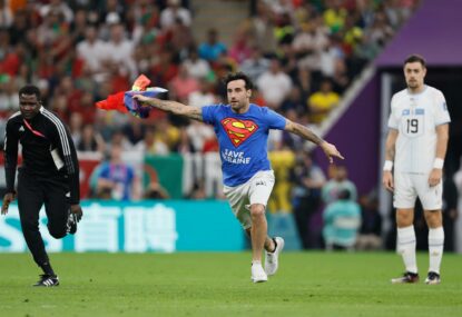 World Cup Daily:  Pitch invader's TRIPLE protest, Iran journos hijack USA press conference, City star set for action