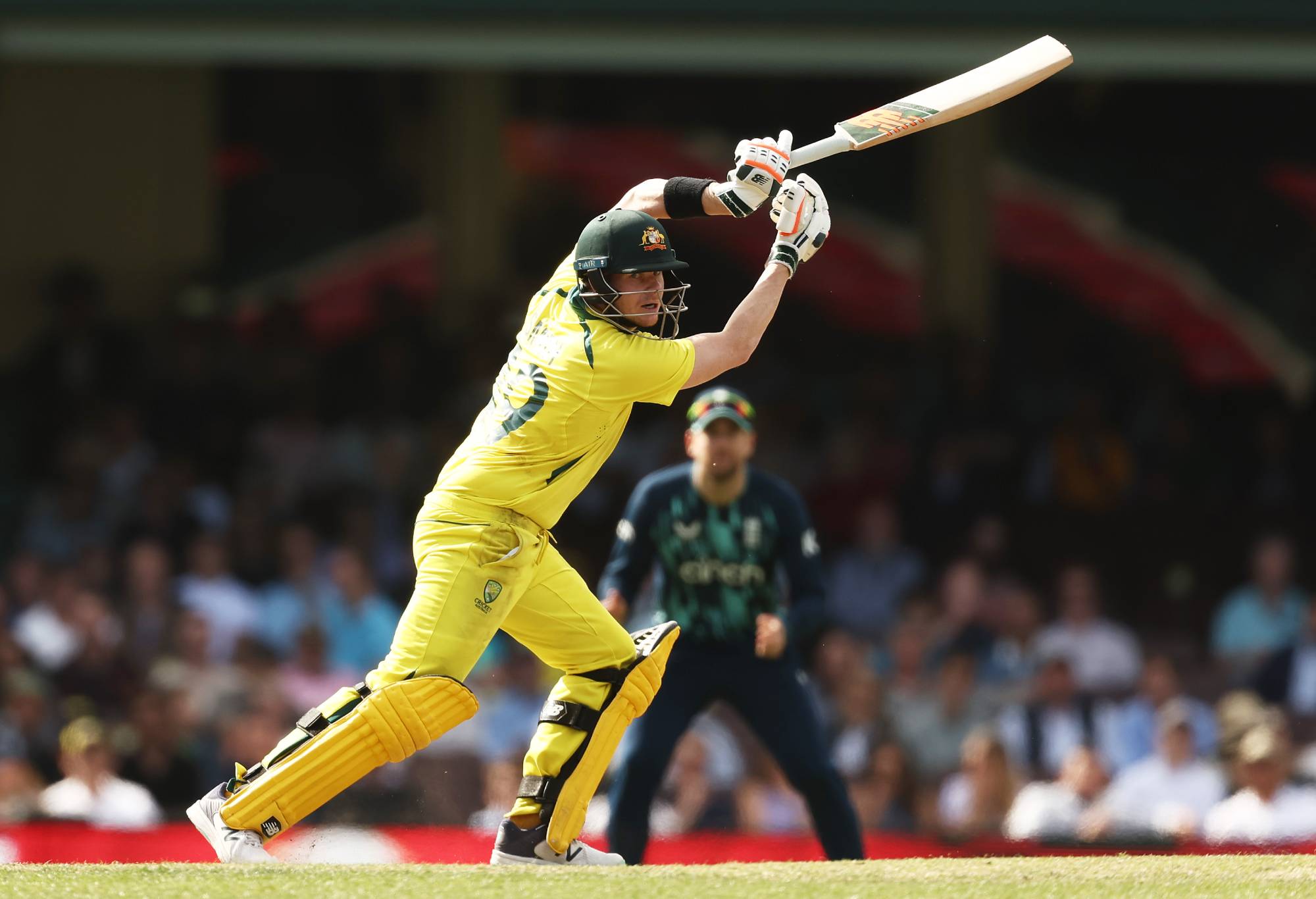 SYDNEY, AUSTRALIA - NOVEMBER 19: Steve Smith of Australia bats during Game 2 of the One Day International series between Australia and England at Sydney Cricket Ground on November 19, 2022 in Sydney, Australia. (Photo by Matt King - CA/Cricket Australia via Getty Images)