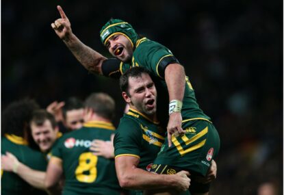 Who wins the fantasy shootout between the greatest RLWC try scorers and the greatest RLWC goal kickers?