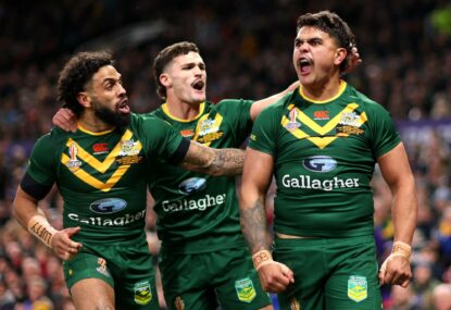 Bow down to the Kings: Three the magic number as Latrell and Tedesco fire Kangaroos to third straight World Cup