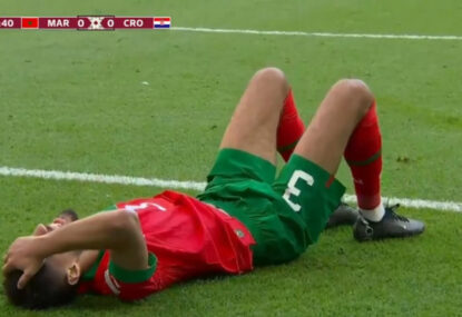 Morocco 'furious' as injured defender lies on the ground, Croatia counter anyway