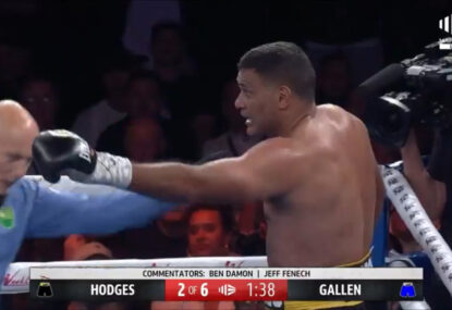 WATCH: Furious Justin Hodges accuses Gallen of illegal cheap shot