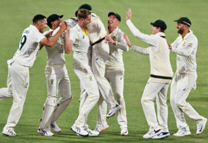REPORT: Brilliant Boland leaves Windies on the ropes as Aussies run riot under lights