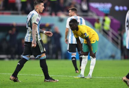 AS IT HAPPENED: Socceroos out of World Cup after heroic fight against Argentina ends in defeat