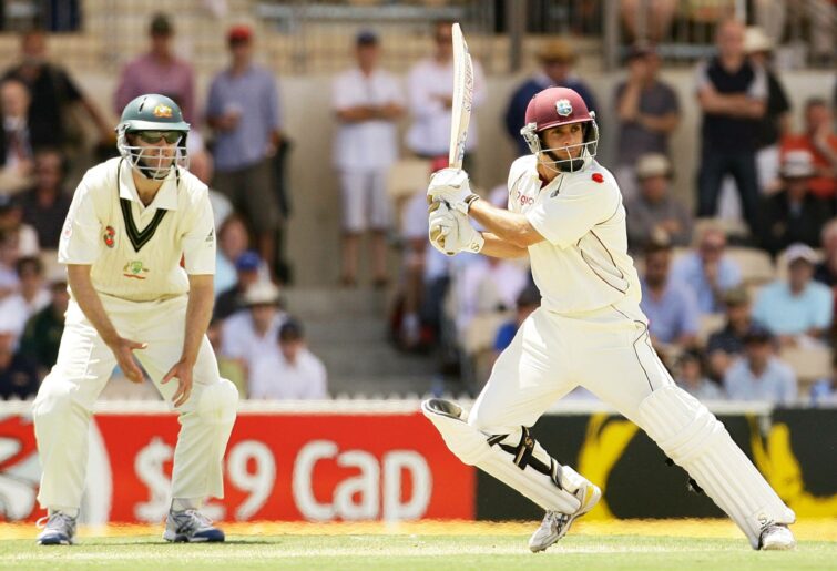 ADELAIDE, AUSTRALIA - DECEMBER 05: Brendan Nash of the West Indies plays a cut shot during day two of the Second Test match between Australia and the West Indies at Adelaide Oval on December 5, 2009 in Adelaide, Australia. (Photo by Mark Nolan/Getty Images)