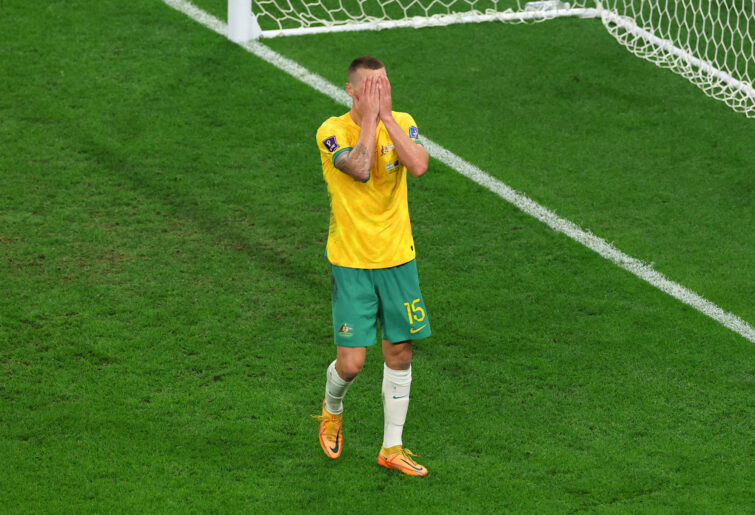 Mitchell Duke of Australia reacts during the FIFA World Cup 