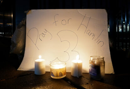 'He's a fighter': Vigils held across U.S as Hamlin remains critical after on-field cardiac arrest