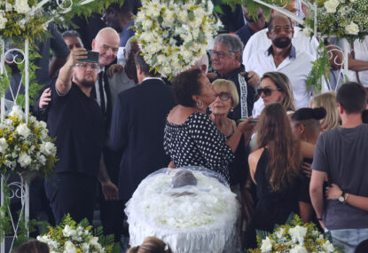 'Not an ounce of humanity or respect': FIFA boss poses for selfie at Pele funeral but says he did nothing wrong