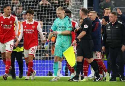 'Unacceptable, shouldn't have happened': Fan kicks keeper Ramsdale after Arsenal topple Tottenham