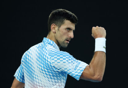 Stifling heat can't put Novak on the Fritz with Margaret Court's all-time record now just two wins away