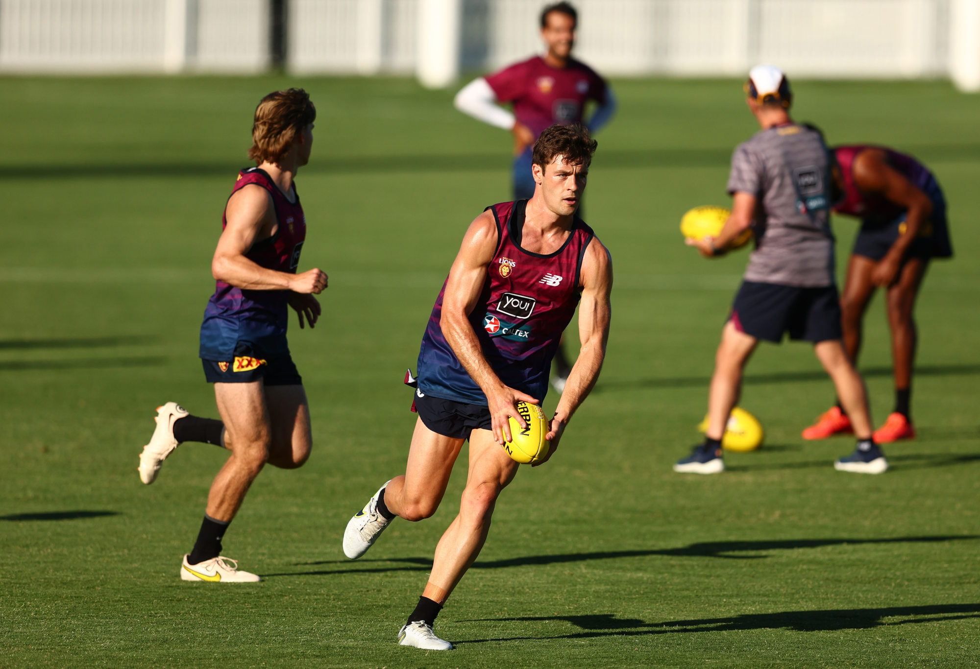 Josh Dunkley during a Brisbane Lions training session.