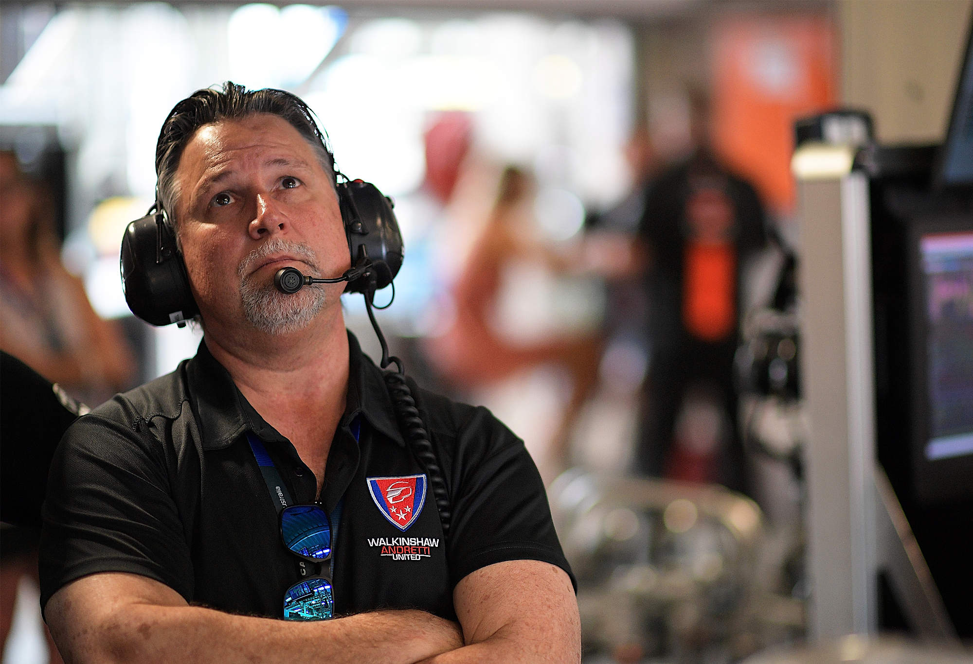 Michael Andretti looks on during Supercars qualifying in 2018