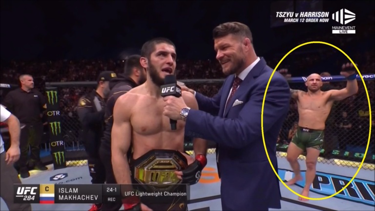 WATCH: Alex Volkanovski's incredibly classy gesture for Islam Makhachev after UFC defeat