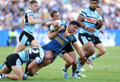 ANALYSIS: Kennedy scores hat trick as Sharks win shootout to condemn Parra to 0-2 start - and it could be 0-5 soon