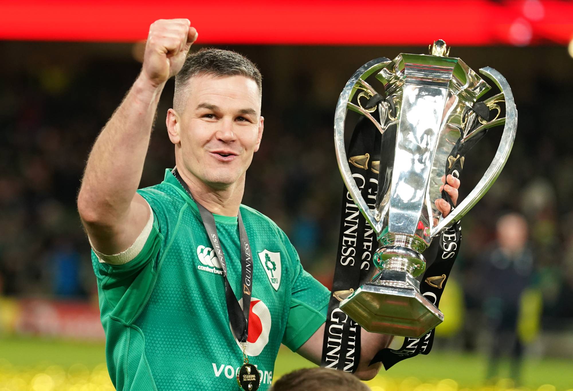 Ireland's Jonathan Sexton celebrates after the Guinness Six Nations match at Aviva Stadium, Dublin. Picture date: Saturday March 18, 2023. (Photo by Brian Lawless/PA Images via Getty Images)