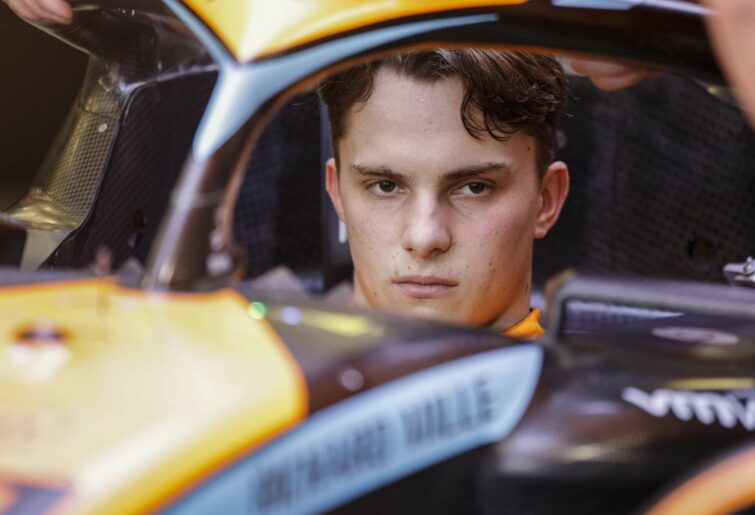 Oscar Piastri in his orange McLaren