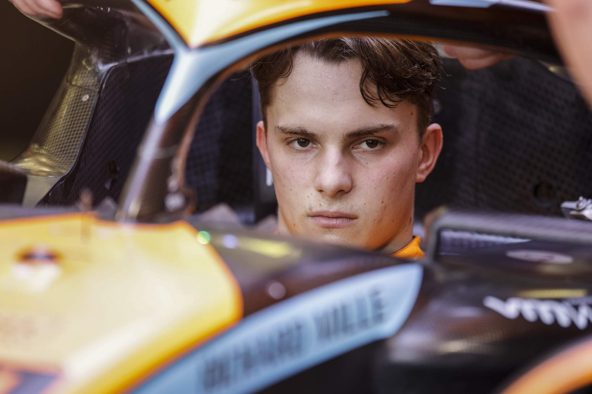 Oscar Piastri in his orange McLaren