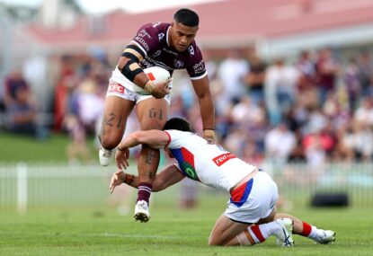 ANALYSIS: Young scores four as Manly and Newcastle fight to epic draw - just don't talk about the tackling
