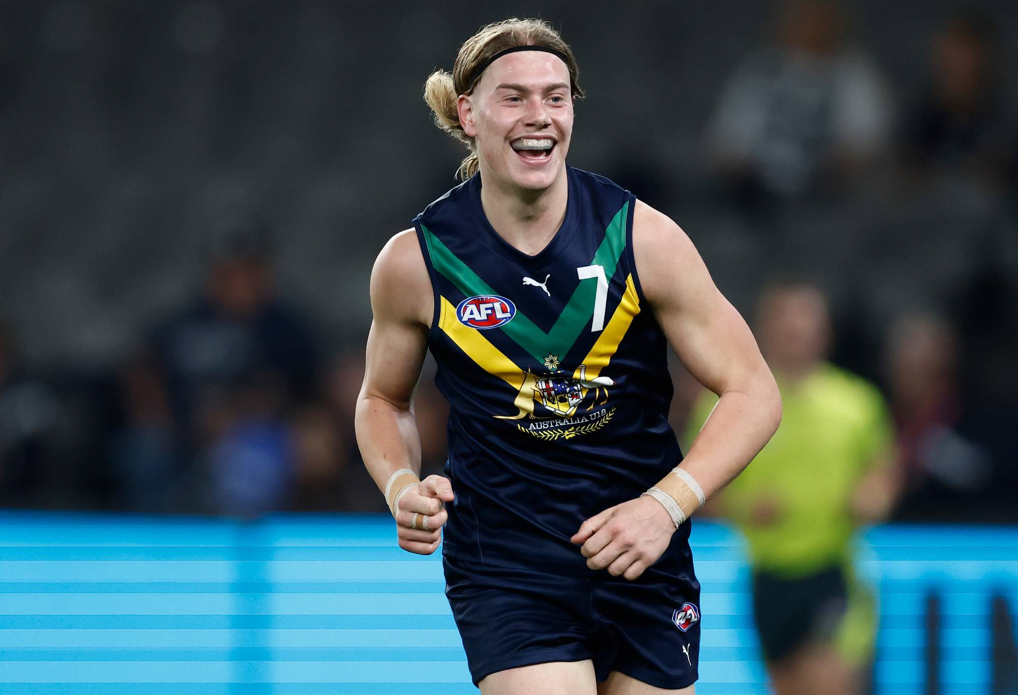 Harley Reid of the AFL Academy in action during the match between the AFL Academy Boys and Carlton VFL at Marvel Stadium on May 13, 2023 in Melbourne, Australia. (Photo by Michael Willson/AFL Photos via Getty Images)