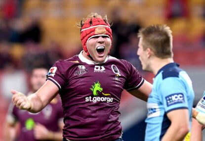 AS IT HAPPENED: Reds punish Tahs again, hang 40 on Coleman's men in high-scoring game at Suncorp