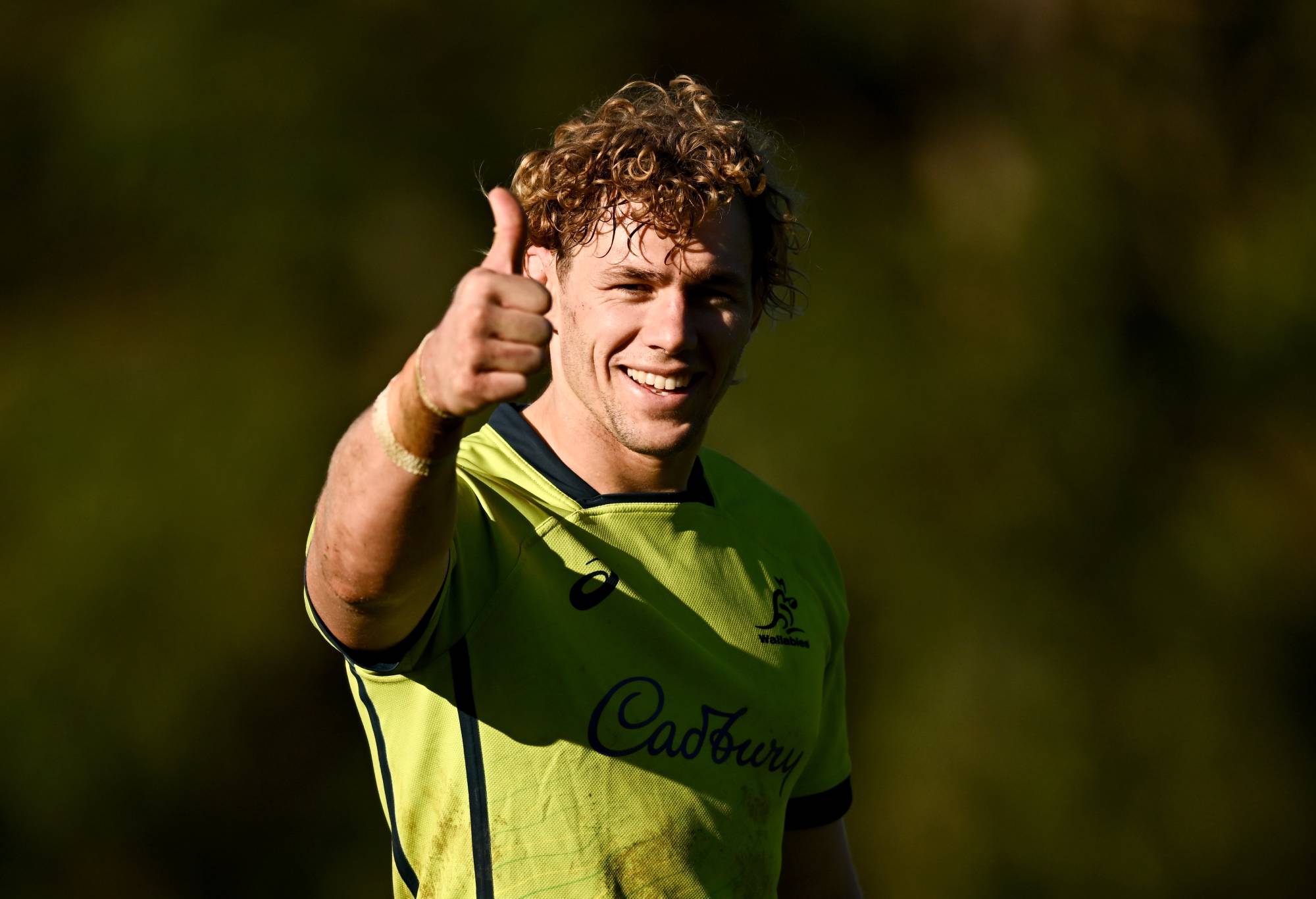; Ned Hanigan during Australia rugby squad training at the UCD Bowl in Belfield, Dublin. (Photo By Eóin Noonan/Sportsfile via Getty Images)