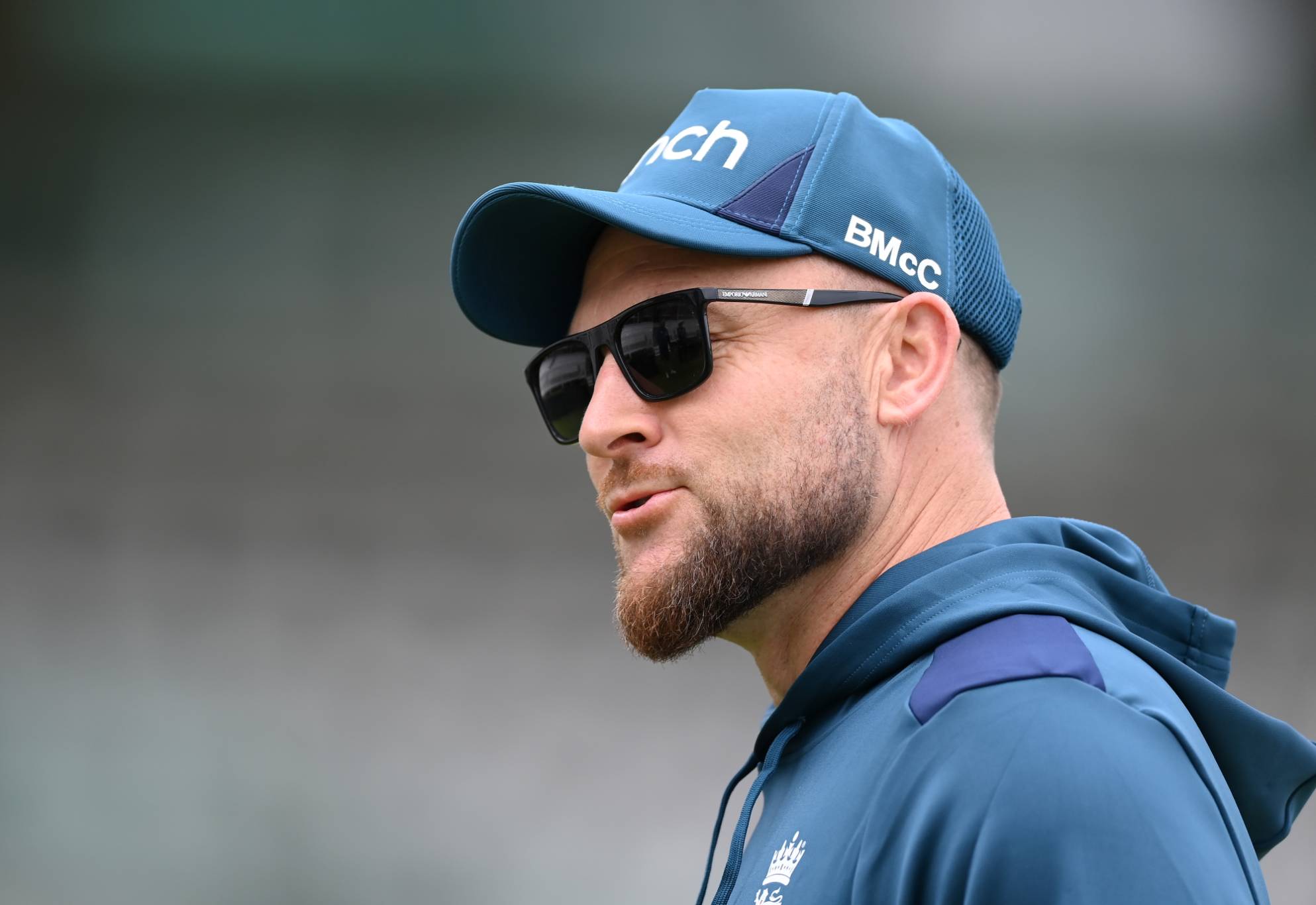 Brendon McCullum, Head Coach of England looks on during a England Net Session at Lord's Cricket Ground on May 30, 2023 in London, England. (Photo by Alex Davidson/Getty Images)