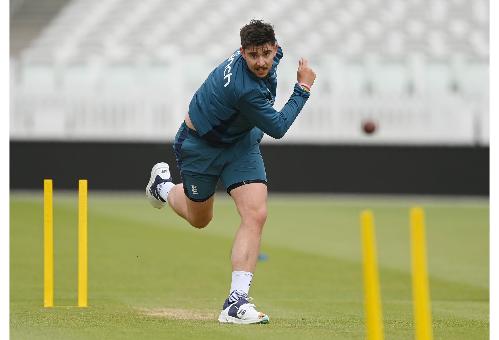 LONDON, ENGLAND - MAY 30: Josh Tongue of England bowls during a training session before Thursday's England and Ireland Test match at Lord's Cricket Ground on May 30, 2023 in London, England. (Photo by Philip Brown/Getty Images)