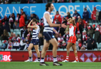 Footy Fix: Sure, the Swans' shocking kicking butchered a win... but the Cats blew it just as badly