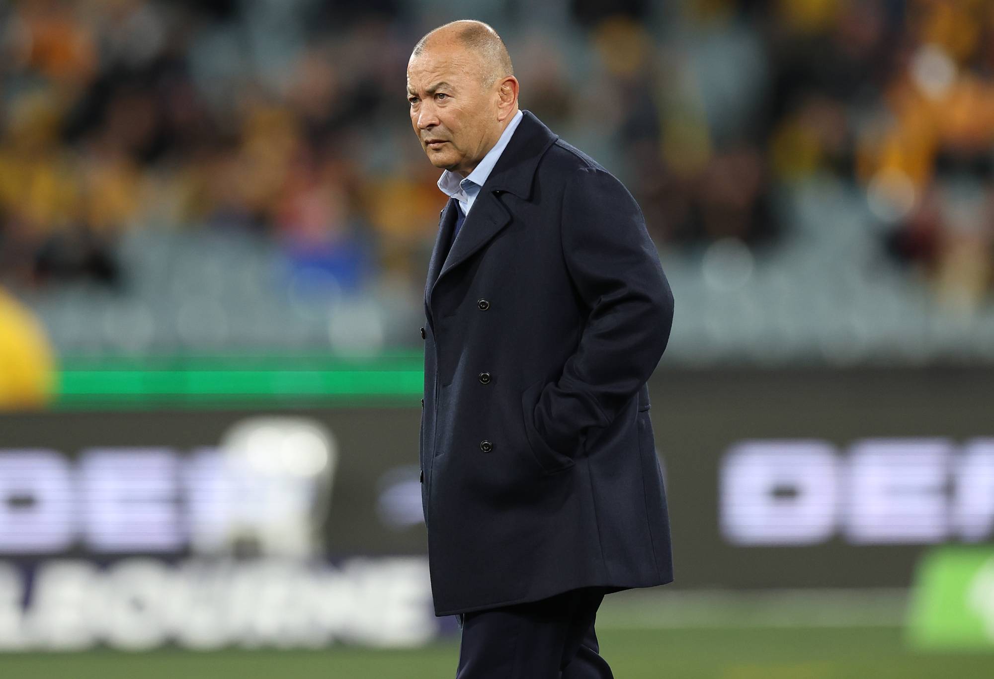 Eddie Jones, Head Coach of the Wallabies before the The Rugby Championship & Bledisloe Cup match between the Australia Wallabies and the New Zealand All Blacks at Melbourne Cricket Ground on July 29, 2023 in Melbourne, Australia. (Photo by Cameron Spencer/Getty Images)