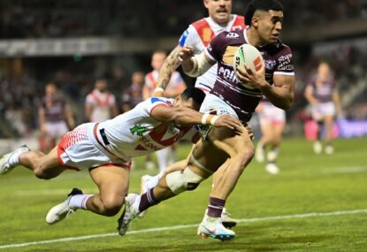ANALYSIS: Manly down Dragons to keep hopes alive in DCE's 300th as Carr blows up deluxe at Bunker