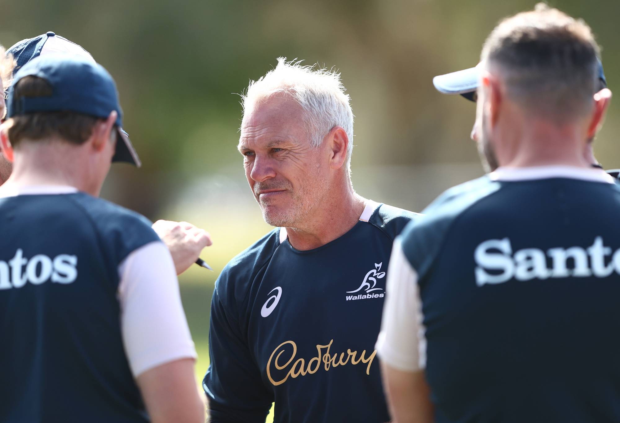 Attack Coach Brad Davis during the Australian Wallabies training session at Sanctuary Cove on June 29, 2023 in Gold Coast, Australia. (Photo by Chris Hyde/Getty Images)