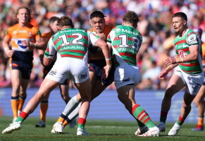 ANALYSIS: 'Silly' Latrell facing ban for elbow as Souths unravel - but demand explanation as Knights score on eighth tackle