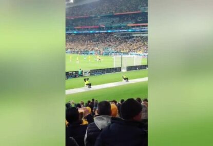 CLUB ROAR: crowd reaction as Matildas take the lead over Ireland