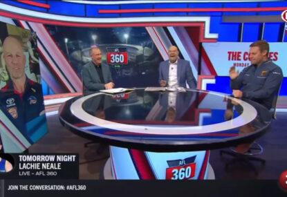 Sam Mitchell delights Robbo, sneaks as many coaching cliches in as he can on AFL 360