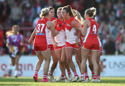 AFLW Wrap: Magnificent Molloy drags Sydney to first win, Tigers stun Lions in thriller