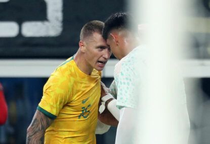 Socceroos give up 2-0 lead amid penalty chaos in tense draw with Mexico