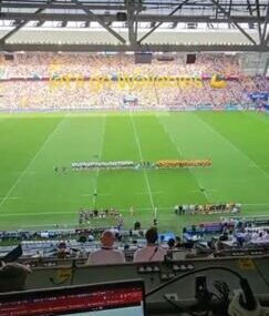 ROAR OF THE CROWD: View from the press box ahead of the Wallabies vs. Fiji clash!