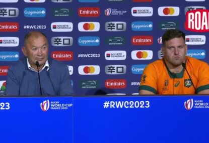 FULL PRESSER: Eddie Jones reacts to Wallabies' horror loss to Wales, issues apology